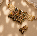 Maharani Emerald Meenakari Pearl Kundan Choker Set